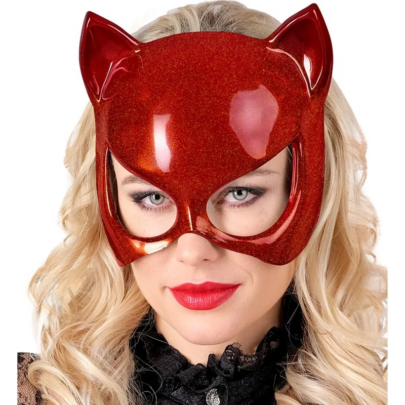 Catwoman Oogmasker Rood
