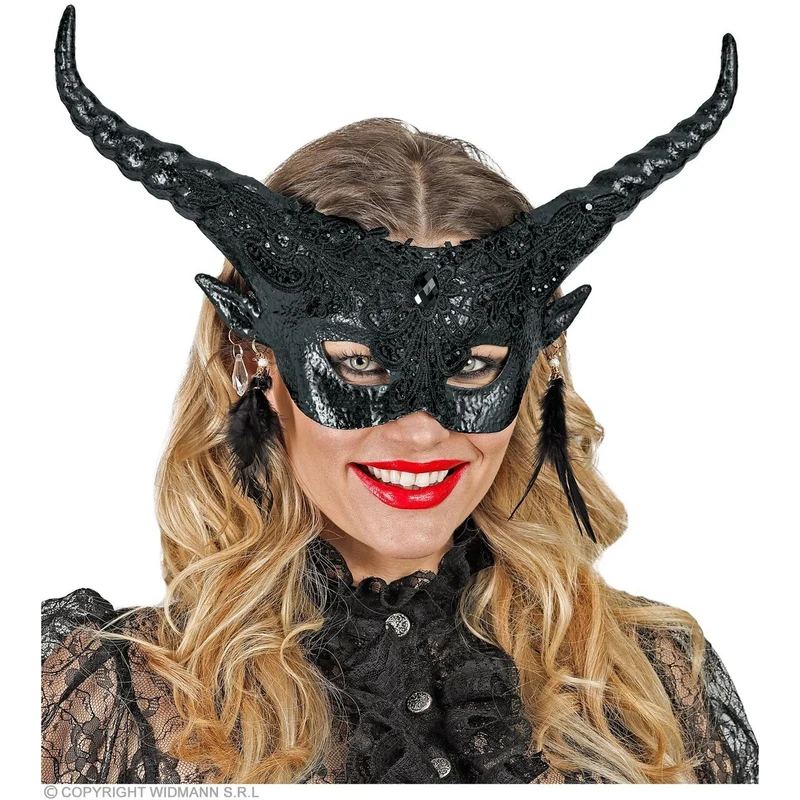 Oogmasker Voodoo Duivel Met Hoorns