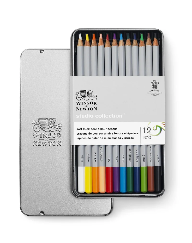 Winsor & Newton Studio - kleurpotloden - 12 stuks