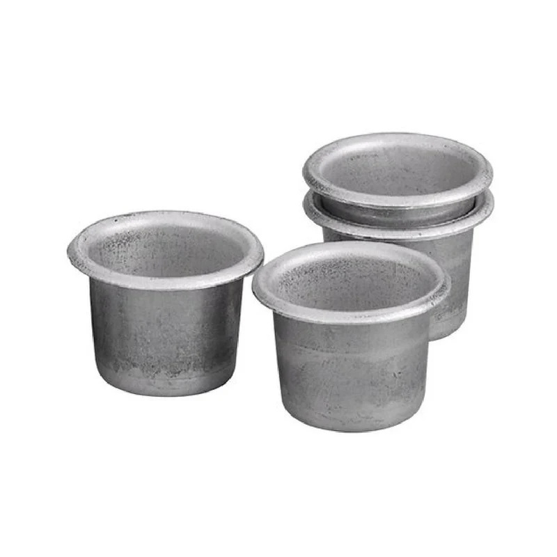 Kaarsenhouders - 23 mm - 10 stuks - zilverkleurig