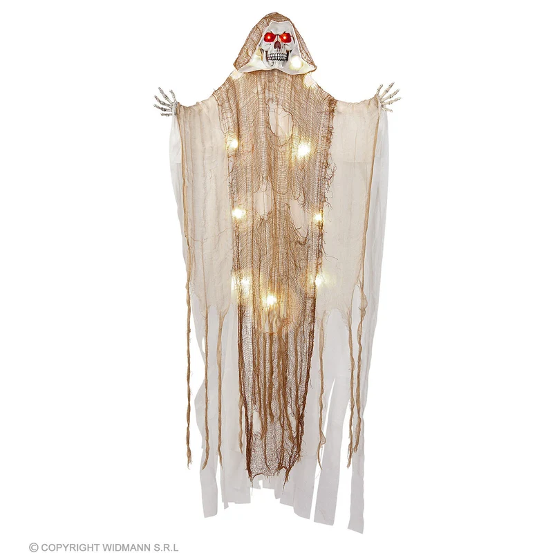 Hangende Magere Hein Spook Met Lichtjes 170 Centimeter