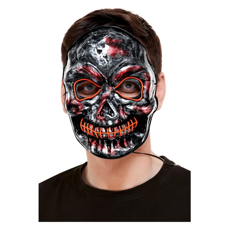 Lichtgevend Scary Zilveren Skelet Masker