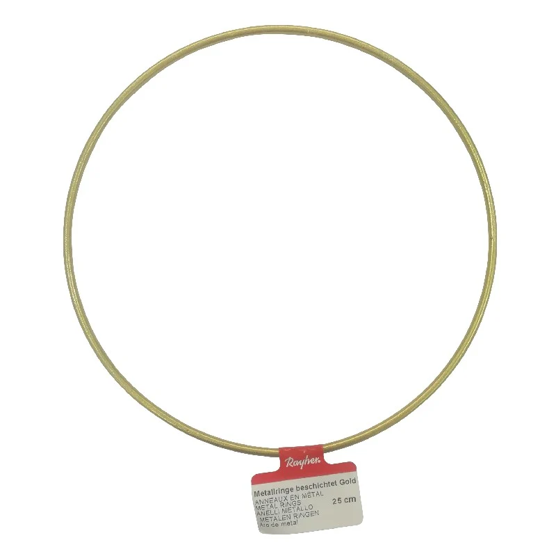 Metalen ring - 25 cm - goudkleurig