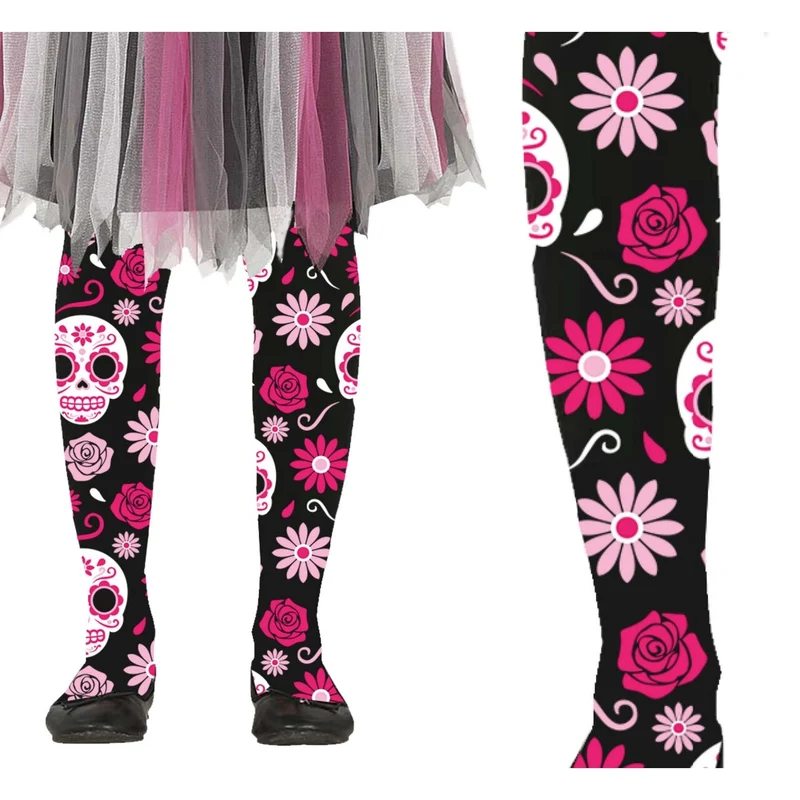 Day Of The Dead Panty Roze Zwart