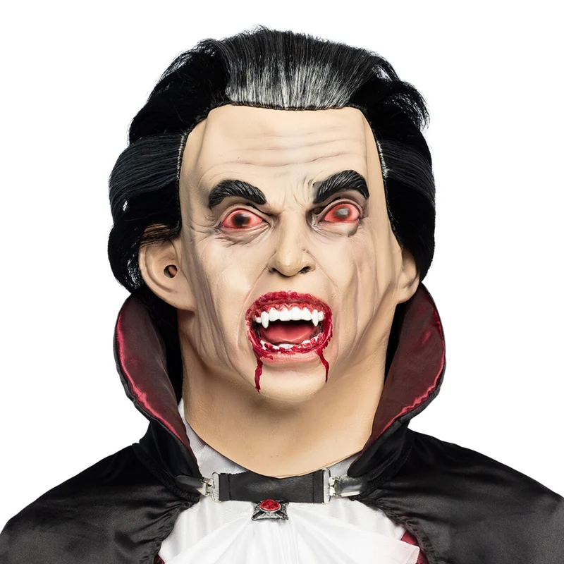 Graaf Nachtvampier Latex Hoofdmasker