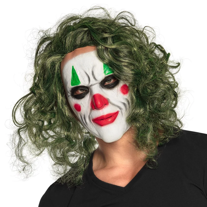 Masker Met Haar De Grappige Clown Schurk