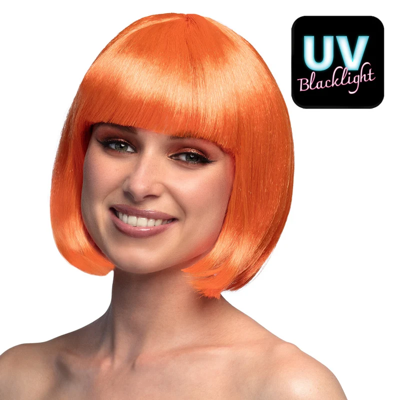 Pruik Cabaret Jaren 20 Bob Oranje Uv