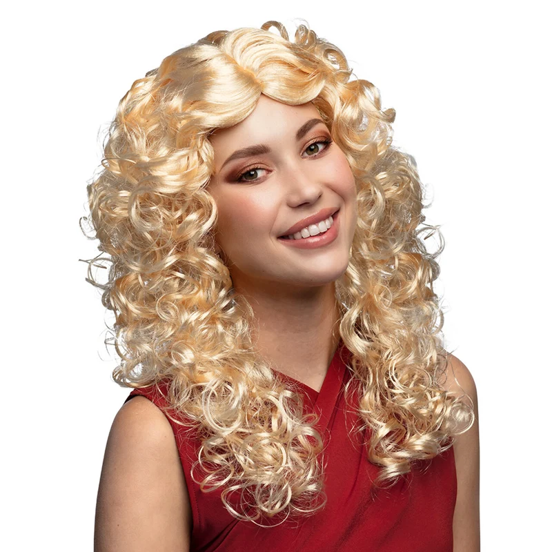 Pruik Norah Culry Fun Hair Blond