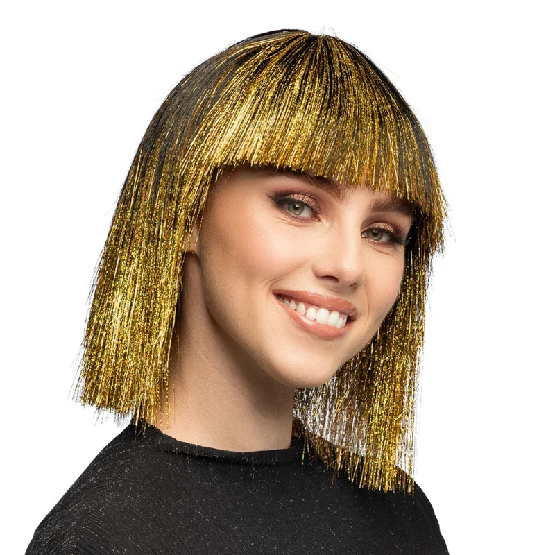 Pruik Crazy Disco Goud