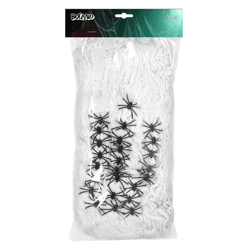 Spinrag 500 G Wit Met 25 Spinnen