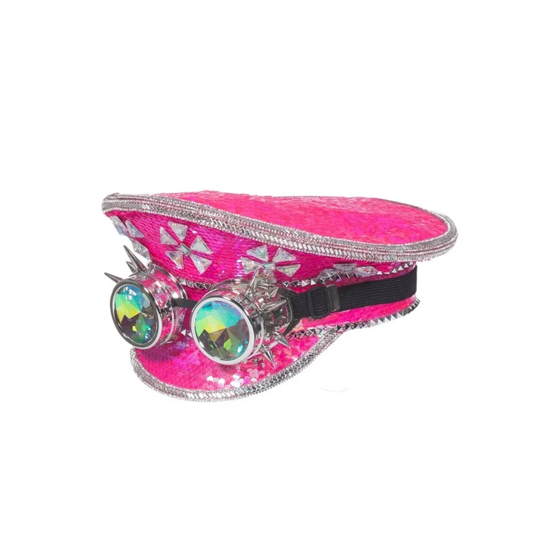 Cap Burning Man Met Bril Pink