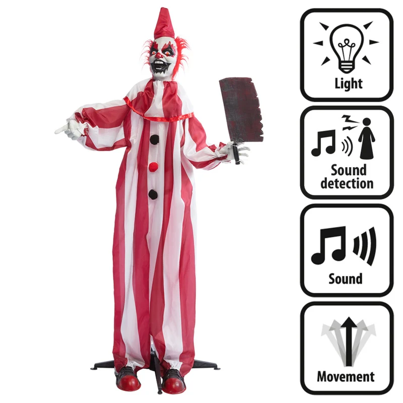 Staande Decoratie Clown Chuckles 180 Cm