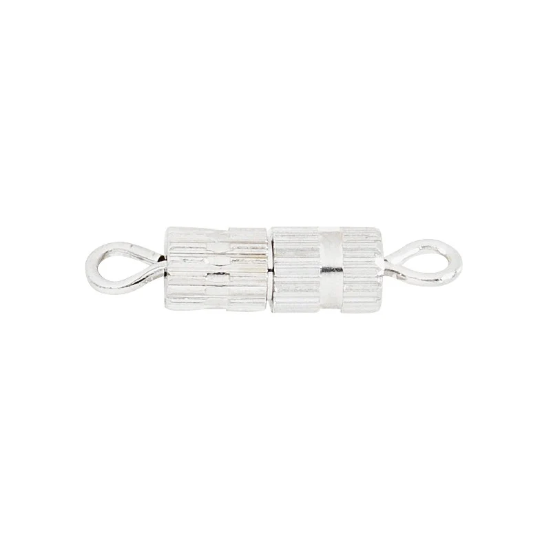 Schroefsluitingen - 4 mm - 4 stuks - zilverkleurig