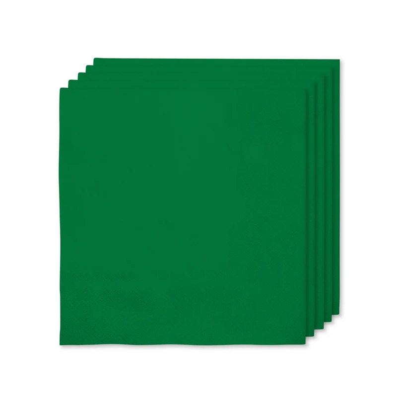 16 Groene Servetten 33x33cm