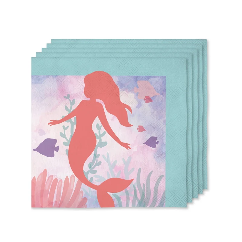 16 Zeemermin Servetten 33x33cm