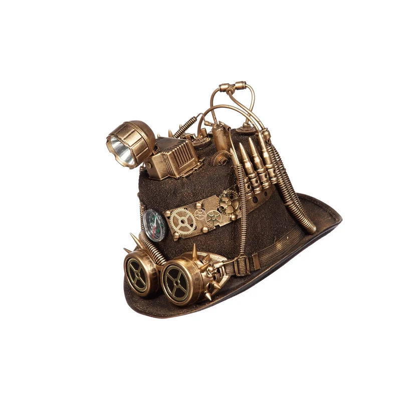 Hoed Steampunk Met Mijnlamp (Licht)