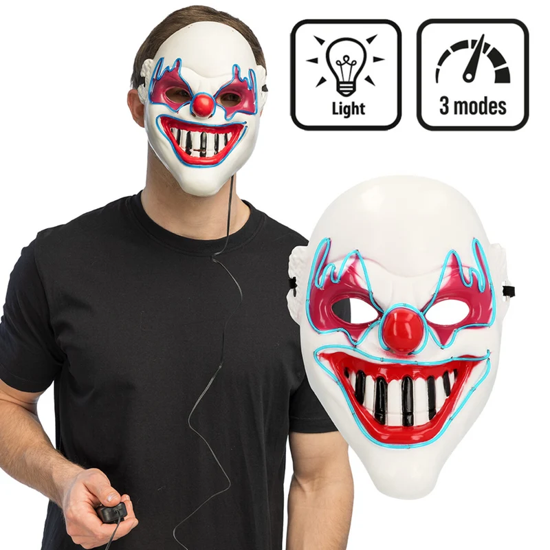 Masker Evil Smiling Clown Met Licht