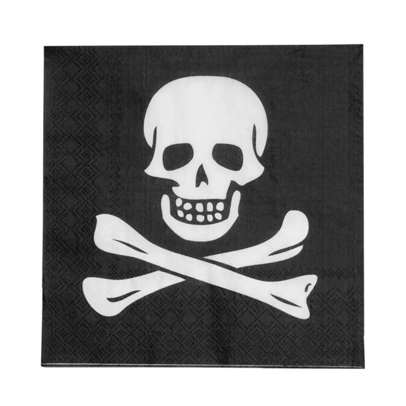 Piraten Classic Skull Servetten 20 Stuks