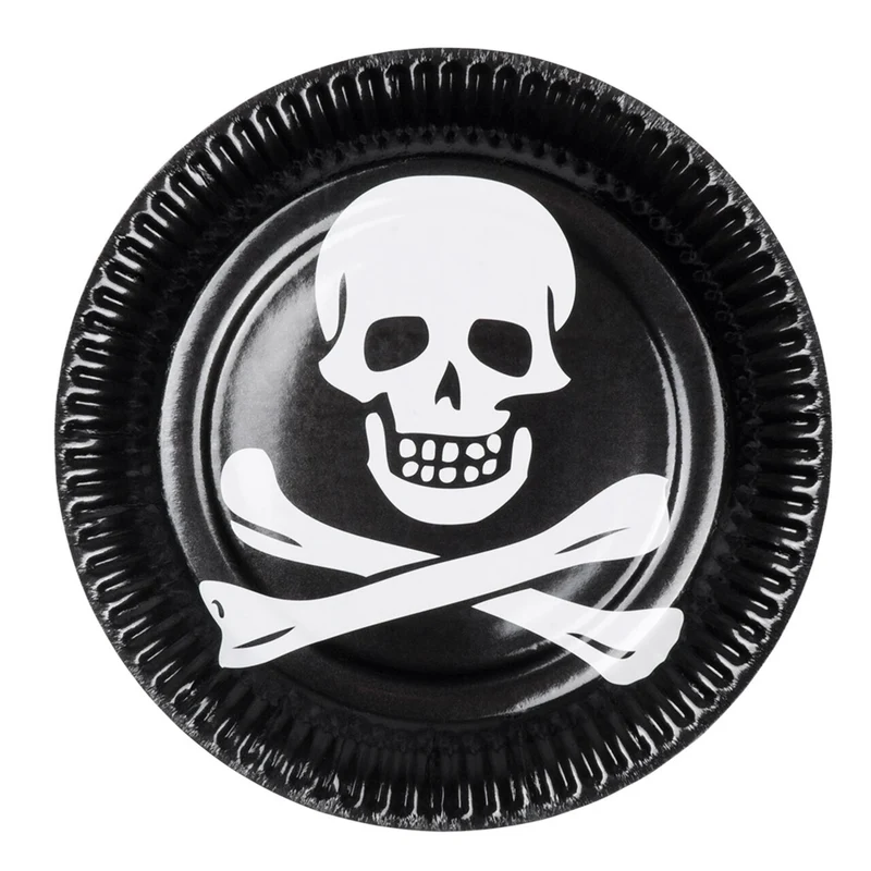 Piraten Classic Skull Bordjes 10 Stuks