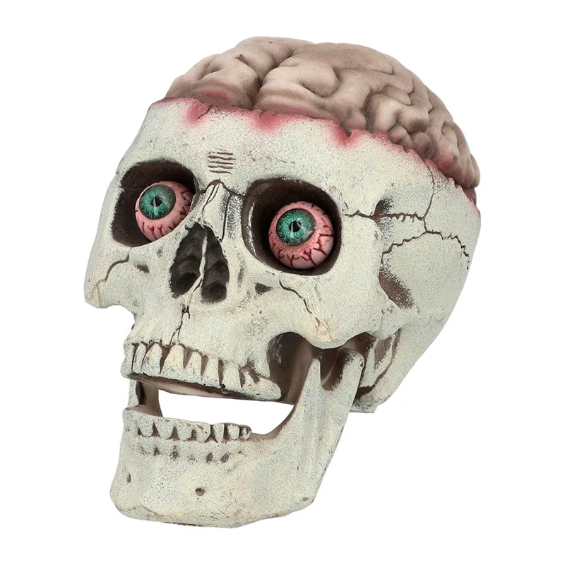 Decoratie Schedel Brain-Dead Met Beweegbare Kaak