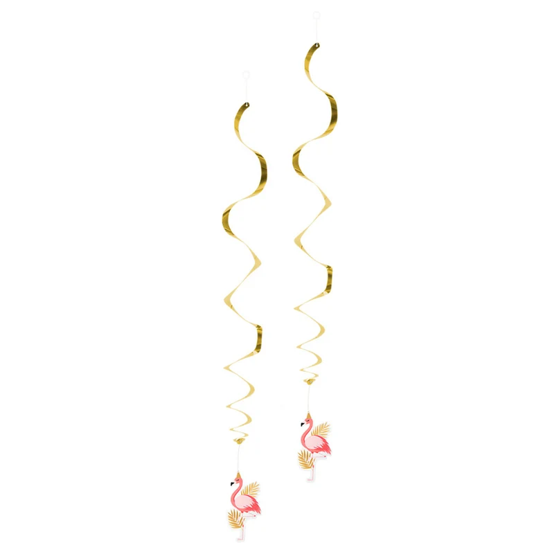 Set 2 Decoratie Slingers Flamingo Party