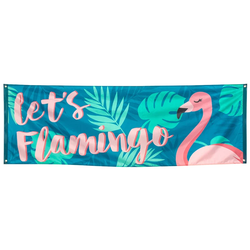 Banner Lets Flamingo Party