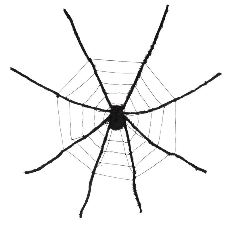 Spookachtig Spinnenweb Met XL Spin