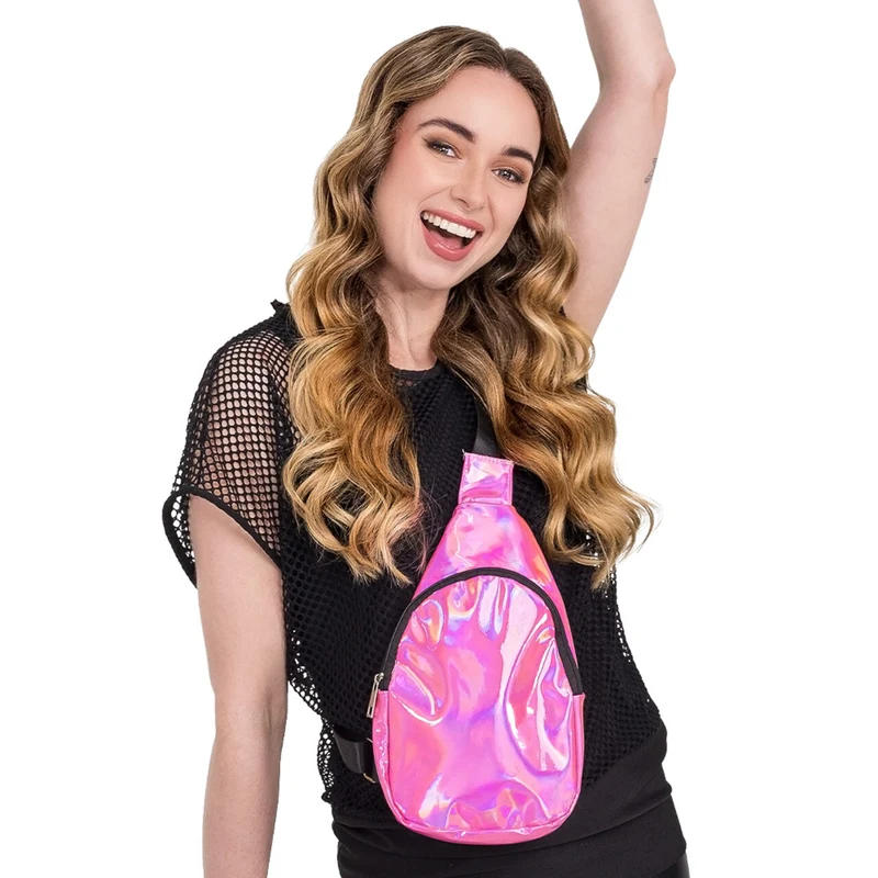 Crossbody Tas Holo Yolo Roze