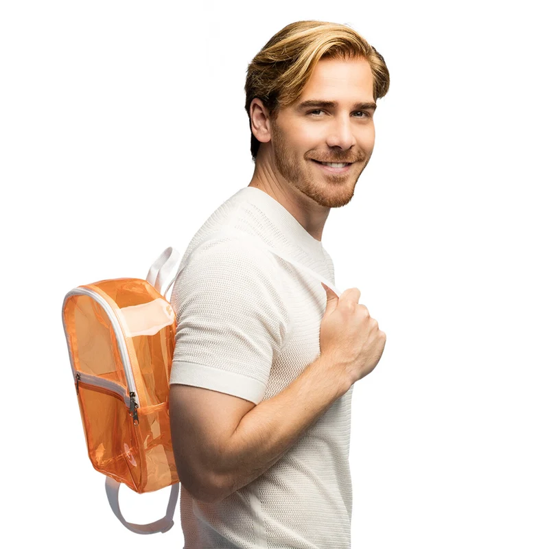 Handige Rugzak Doorzichtig Oranje