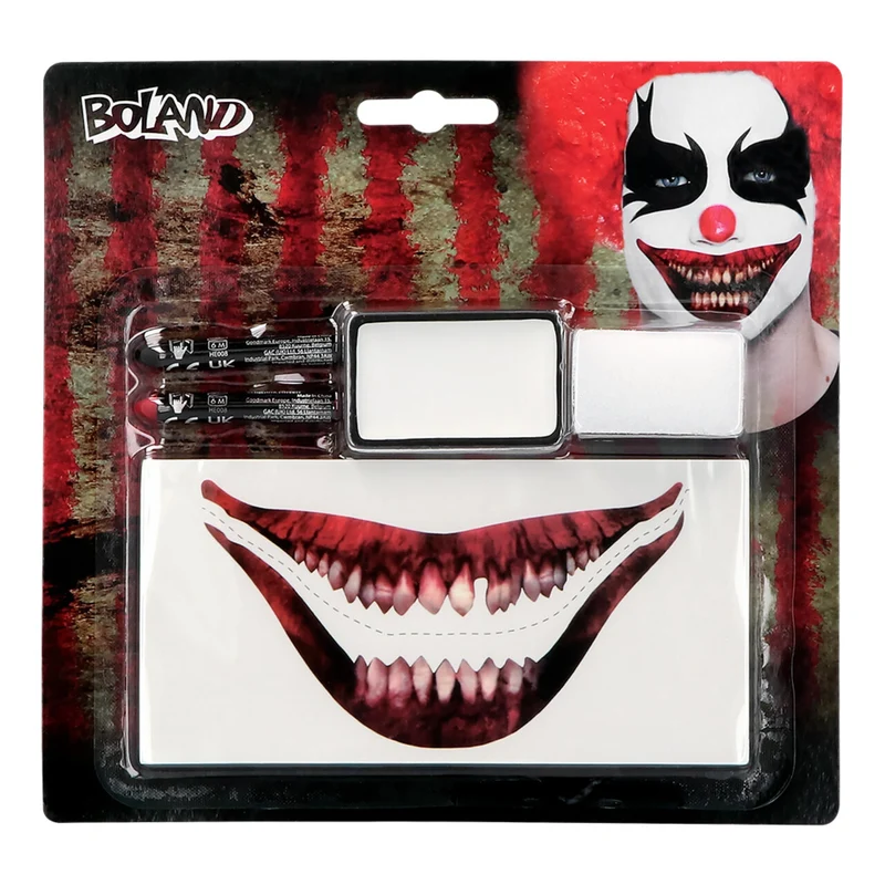Schmink Kit Terrible Clown Met Sticker Tattoo