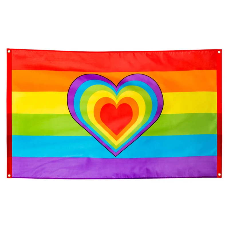 Vlag Pride Regenboog Hart