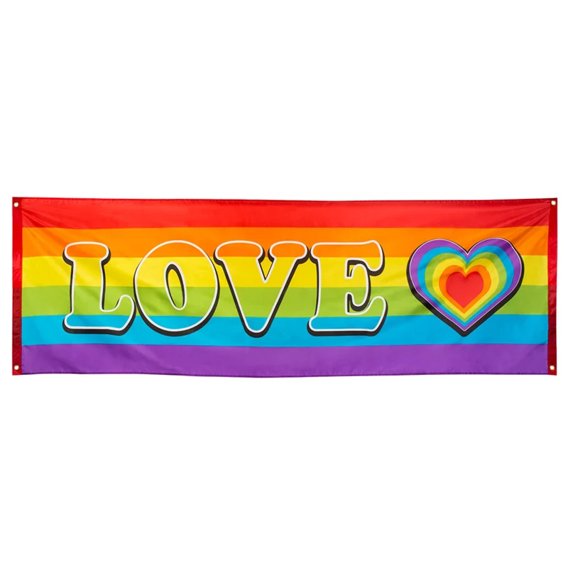 Polyester Banner Regenboog Love Pride