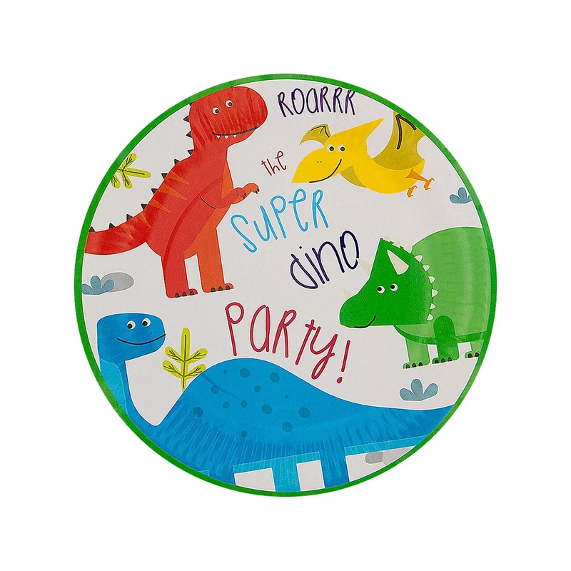 Super Dino Party Bord 8 Stuks 23 Centimeter