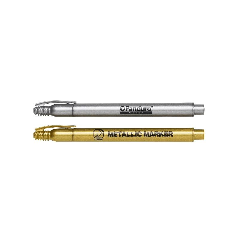 Glasmarkers - 2 stuks - metallic