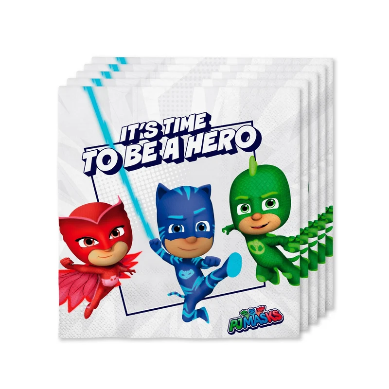 16 Pj Masks Servetten, 33 X 33cm