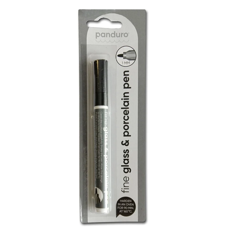 Glas- en porseleinstift - 1 mm - zwart