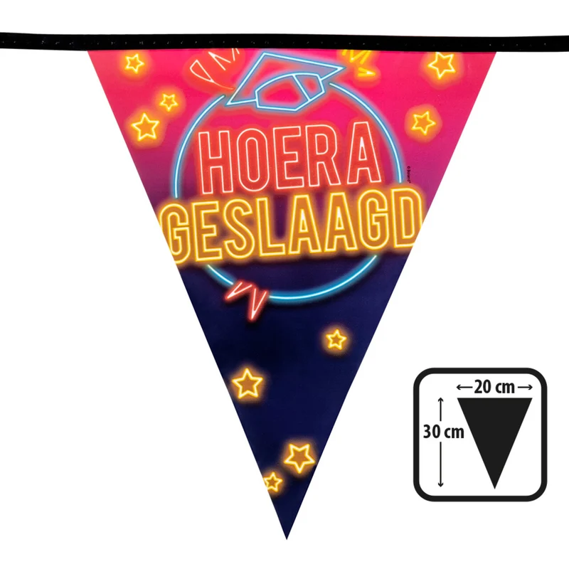 Vlaggenlijn Hoera Geslaagd