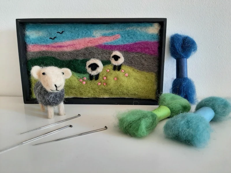Nepal Wool lamswol set - 6x 2 gram - herfstkleuren