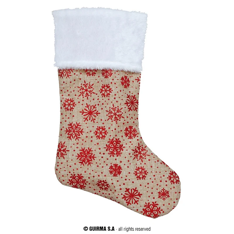 Gezellige Decoratie Sok Zak Sneeuwvlokjes 47 Centimeter