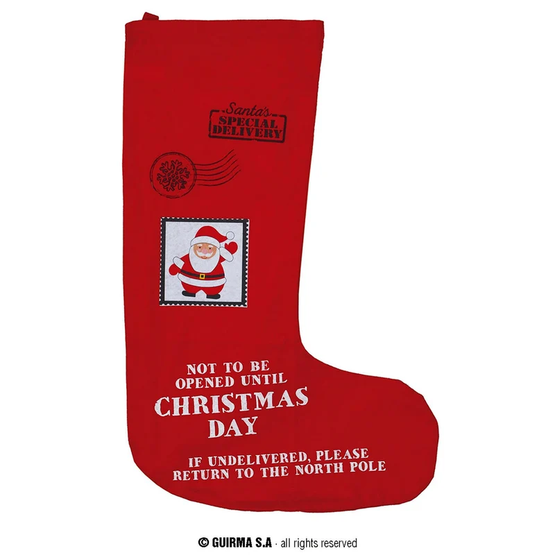 Xmas Schoorsteen Sok Special Delivery Rood