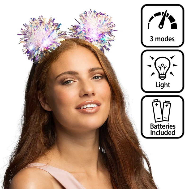 Haarband Met Licht Sparkling Pompons