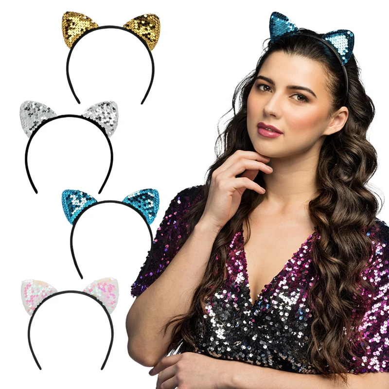 Diadeem Kat Sequins 4 Ass.