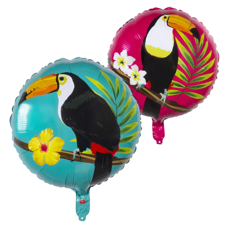 Folieballon Toekan Roze / Blauw Dubbelzijdig