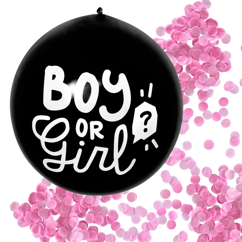 Latex Ballon Boy Or Girl Met Roze Vulling