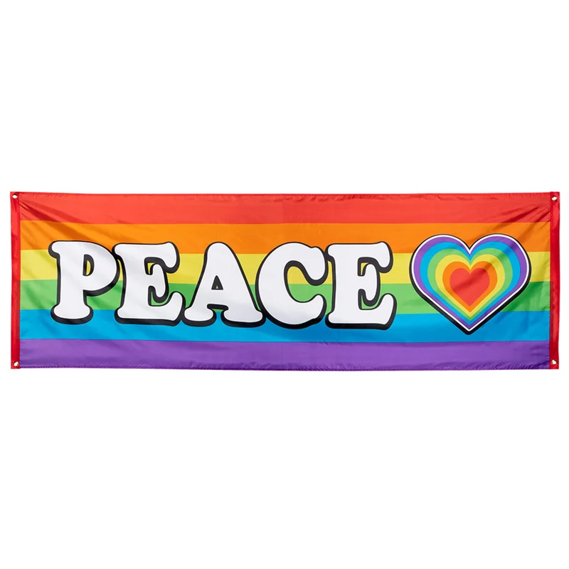 Polyester Banner Regenboog Peace