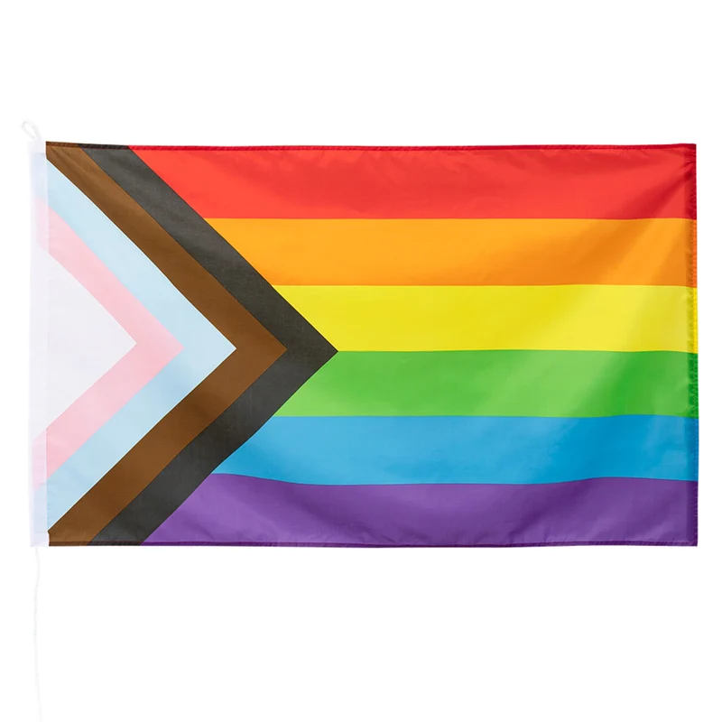 Polyester Vlag Rainbow Pride Progress