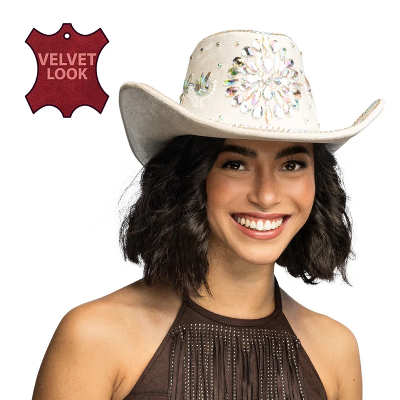 Crystal Chaos Cowboyhoed Beige