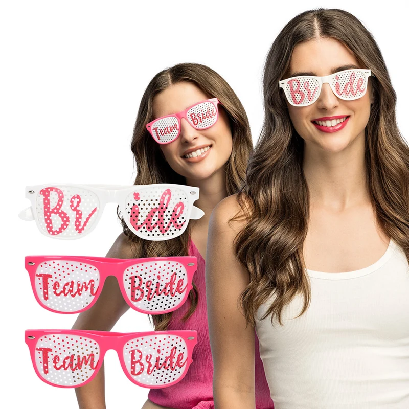 Set 3 Partybrillen Bride En Team Bride