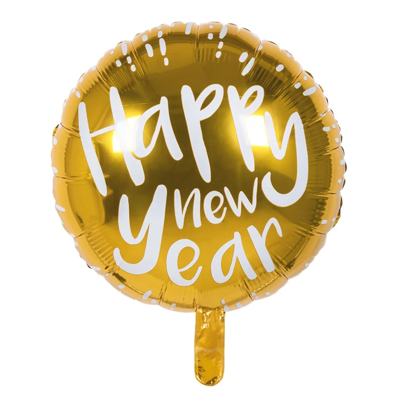 Folieballon Happy New Year Goud