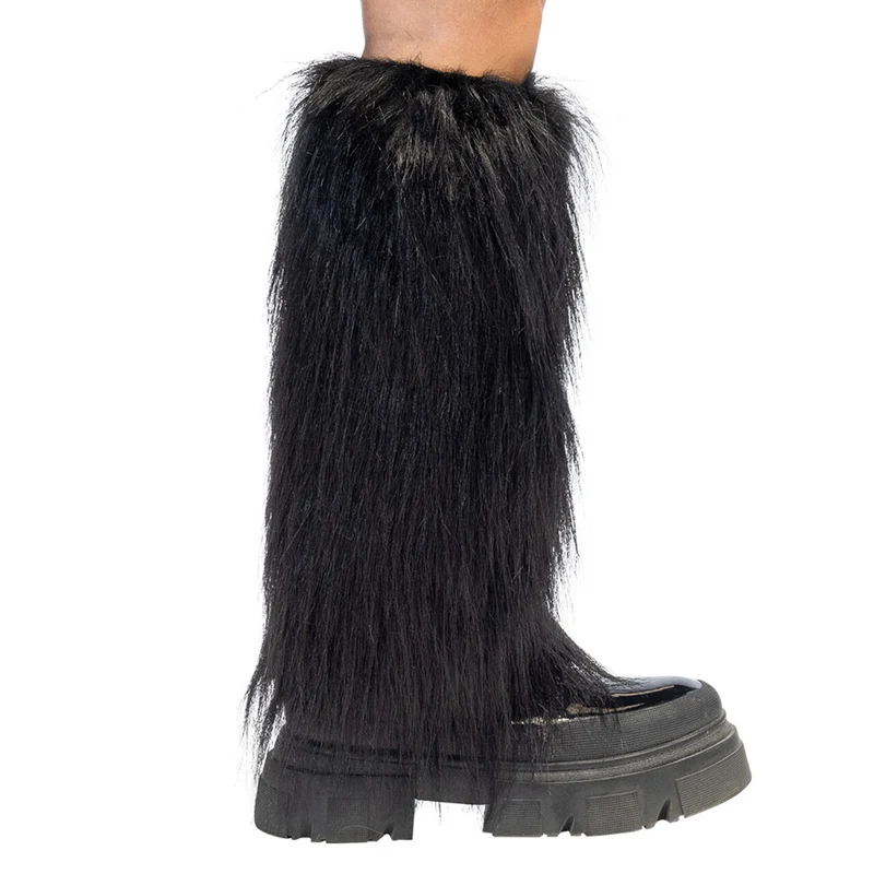 Furry Rave Beenwarmers Zwart